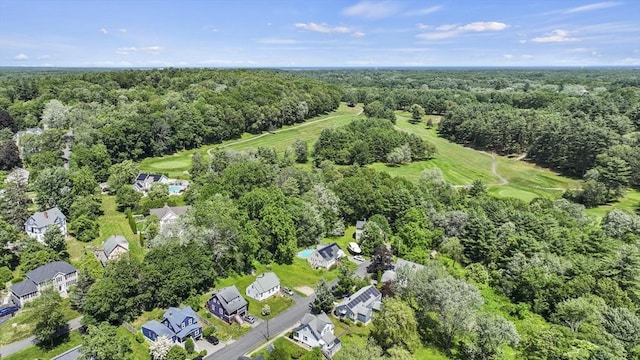 18 Stover Ct, Amesbury, MA 01913 - aerial perspective of suburban area with a forest and a local golf course