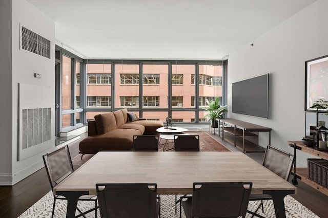 1 Charles St S Unit 604, Boston, MA 02116 - dining space featuring wood finished floors and floor to ceiling windows