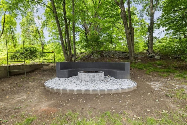616 Grove St, Framingham, MA 01701 - view of yard with an outdoor fire pit