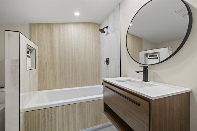 616 Grove St, Framingham, MA 01701 - bathroom featuring vanity and washtub / shower combination