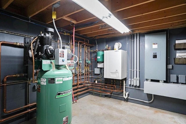 10 Queen Anne Rd, Hopkinton, MA 01748 - utility room with electric panel and water heater