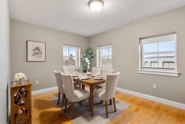 dining room featuring light hardwood / wood-style flooring