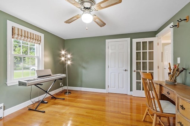 20 Chandler Rd, Andover, MA 01810 - home office with wood finished floors and ceiling fan