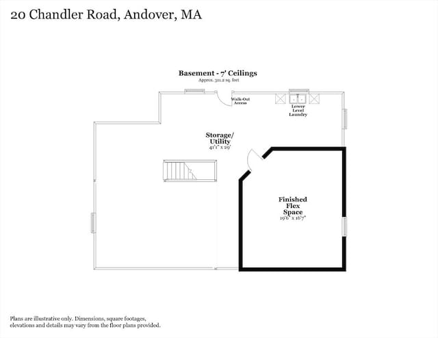 20 Chandler Rd, Andover, MA 01810 - view of floor plan / room layout