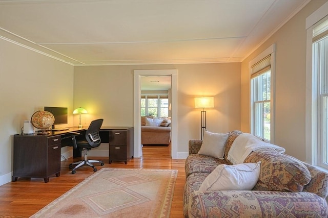 21 Mechanic St, Holliston, MA 01746 - office space with crown molding, wood finished floors, and baseboards