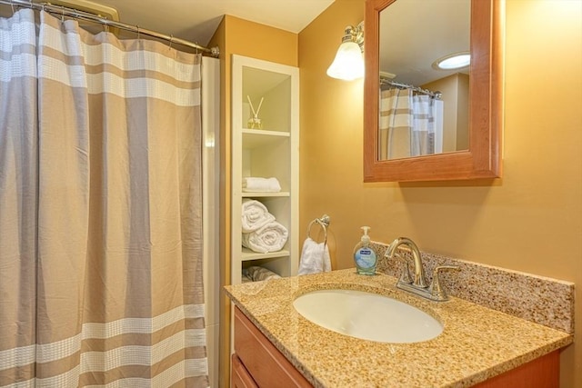 21 Mechanic St, Holliston, MA 01746 - bathroom featuring vanity and a shower with shower curtain