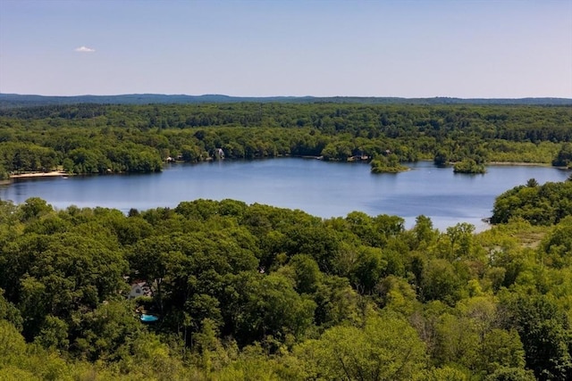 21 Mechanic St, Holliston, MA 01746 - aerial view of a heavily wooded area and a large body of water