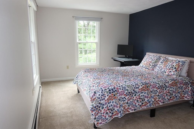12 Hampton Ct, Walpole, MA 02032 - bedroom with a baseboard radiator, carpet, and baseboards