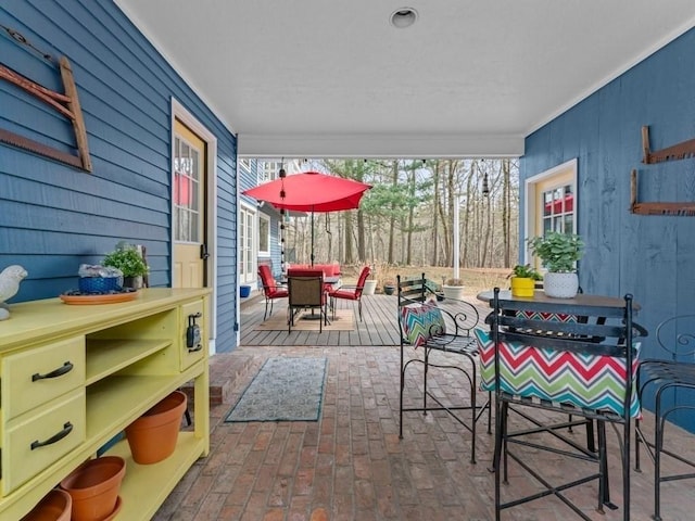 view of patio / terrace featuring outdoor dining area