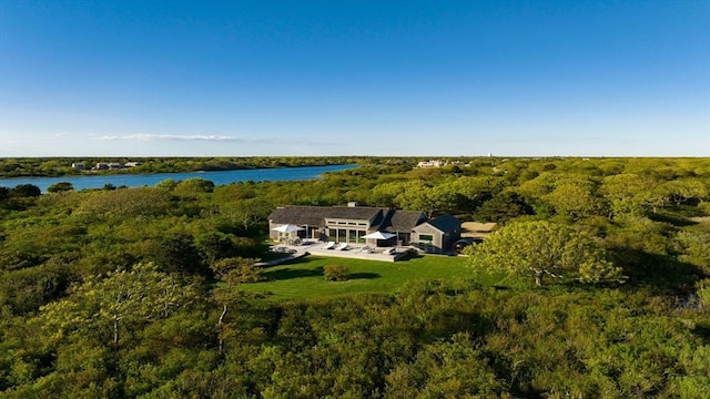 61 Butlers Cove Rd, Edgartown, MA 02539 - view of property location with a forest and a large body of water
