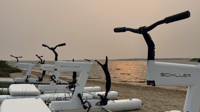 61 Butlers Cove Rd, Edgartown, MA 02539 - exercise room featuring a water view