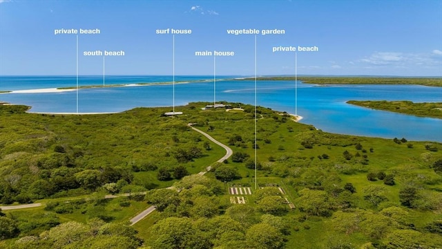61 Butlers Cove Rd, Edgartown, MA 02539 - aerial view of a nearby body of water