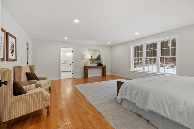 bedroom featuring hardwood / wood-style floors