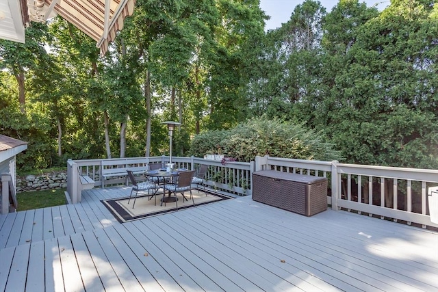 168 Varao Ave, Somerset, MA 02726 - wooden deck featuring outdoor dining area