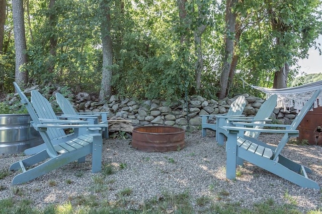 168 Varao Ave, Somerset, MA 02726 - view of yard with an outdoor fire pit