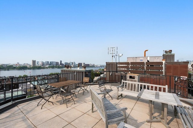 416 Marlborough Unit 608, Boston, MA 02116 - view of patio with a water view