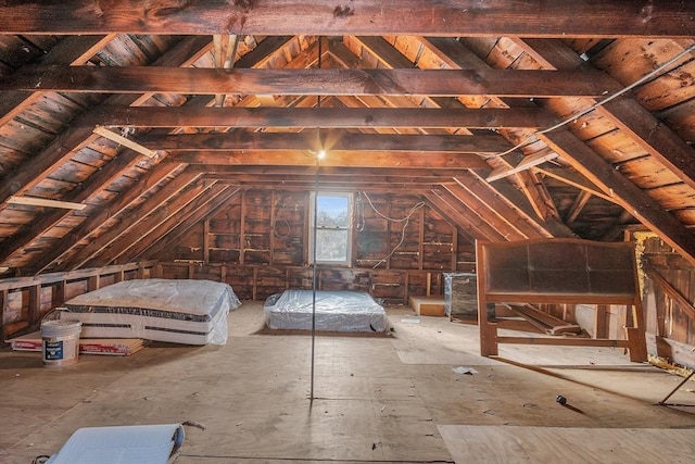 view of attic