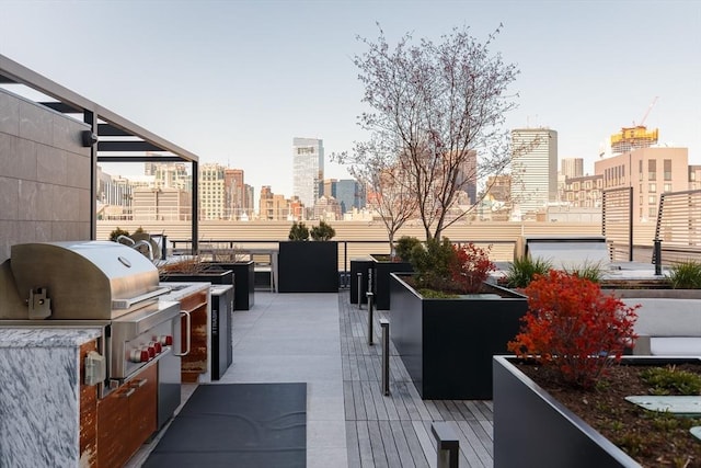 view of patio featuring area for grilling