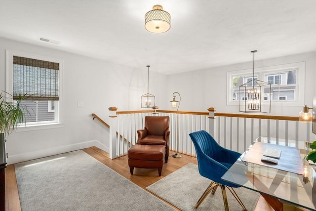 34 Sumner St Unit 34, Norfolk, MA 02056 - office with a chandelier and wood finished floors