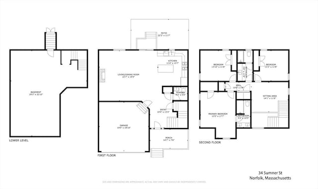 34 Sumner St Unit 34, Norfolk, MA 02056 - view of floor plan / room layout