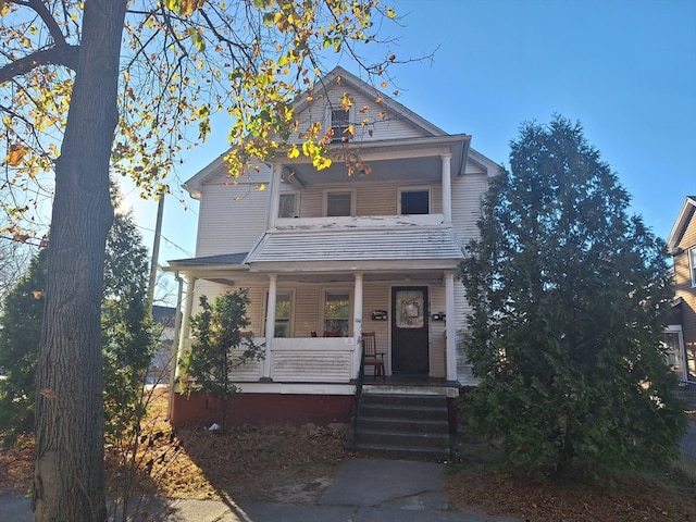 view of front of home featuring covered porch