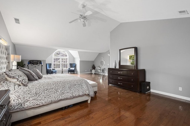 6 Paddock Dr, Lincoln, RI 02865 - bedroom featuring lofted ceiling, wood finished floors, baseboards, and ceiling fan