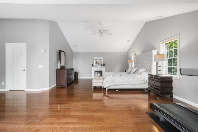 6 Paddock Dr, Lincoln, RI 02865 - bedroom with wood finished floors, vaulted ceiling, and baseboards