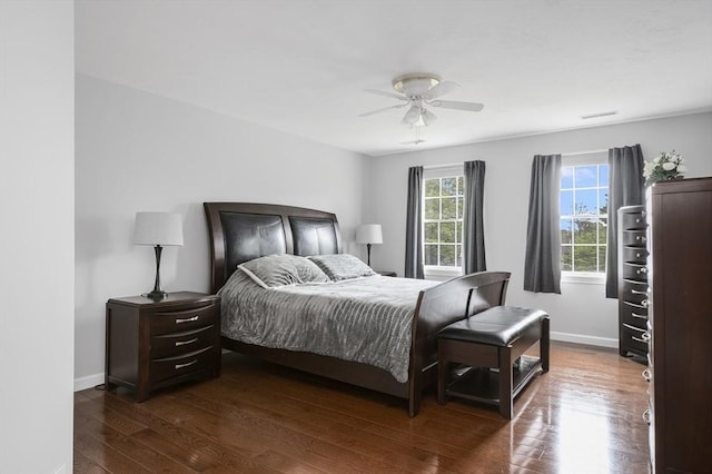 6 Paddock Dr, Lincoln, RI 02865 - bedroom with dark wood-type flooring, baseboards, and ceiling fan