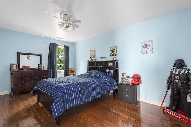 6 Paddock Dr, Lincoln, RI 02865 - bedroom with hardwood / wood-style floors, baseboards, and ceiling fan