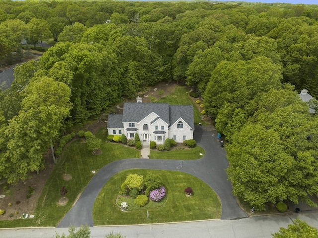 6 Paddock Dr, Lincoln, RI 02865 - view from above of property featuring a forest