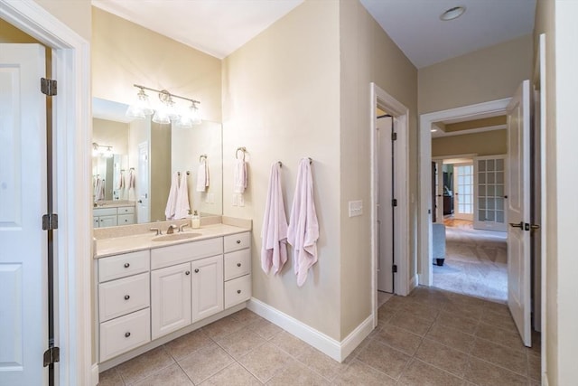7 Brimfield Way, Westfield, MA 01085 - bathroom featuring vanity, tile patterned flooring, and baseboards