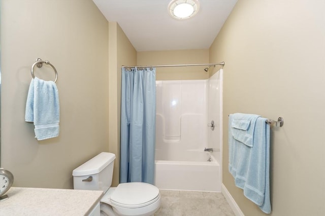 7 Brimfield Way, Westfield, MA 01085 - bathroom with vanity, toilet, shower / tub combo, and baseboards