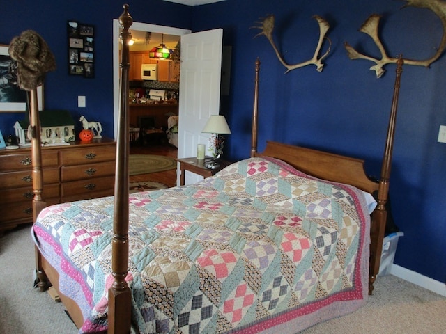 view of carpeted bedroom