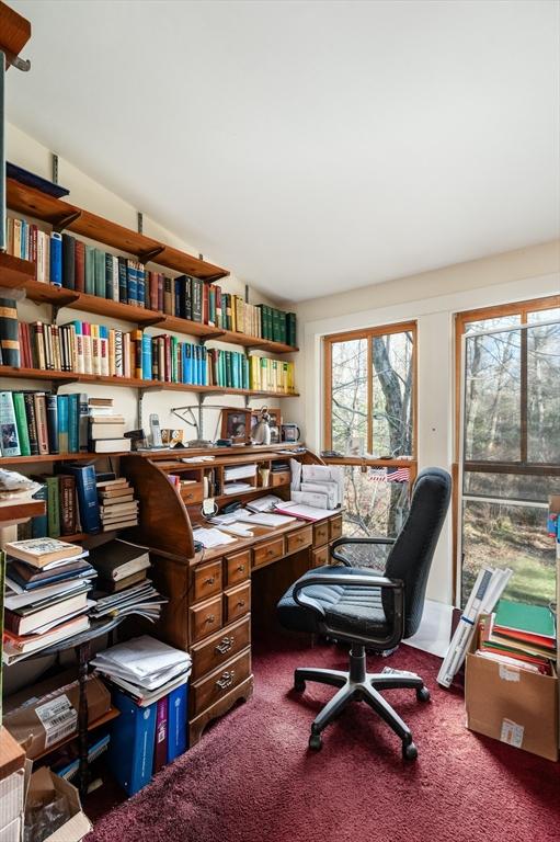 view of carpeted office