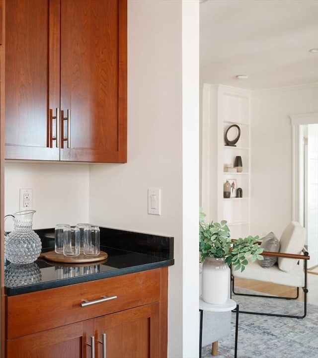 bathroom featuring built in features