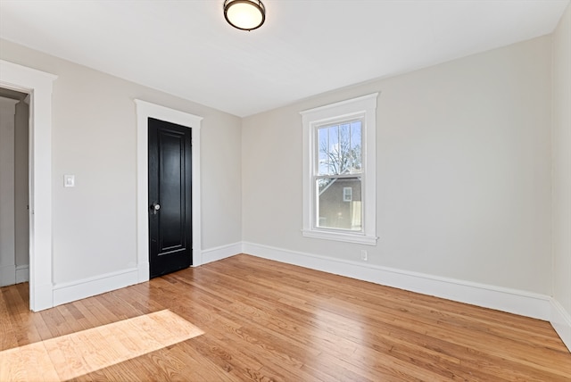 unfurnished bedroom featuring light hardwood / wood-style floors