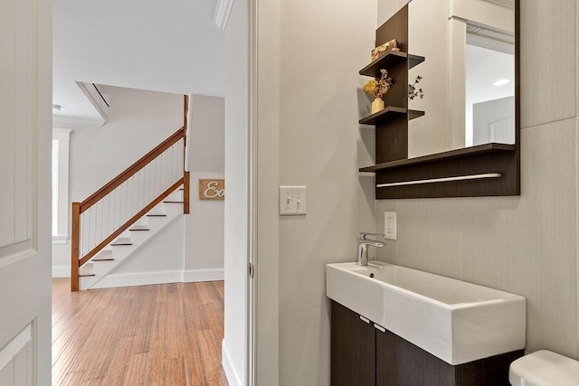 24 Lemon St Unit 2, Salem, MA 01970 - bathroom with wood finished floors and vanity