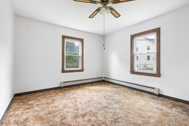 10 Hazel Plz, Uxbridge, MA 01569 - carpeted spare room featuring ceiling fan and baseboards
