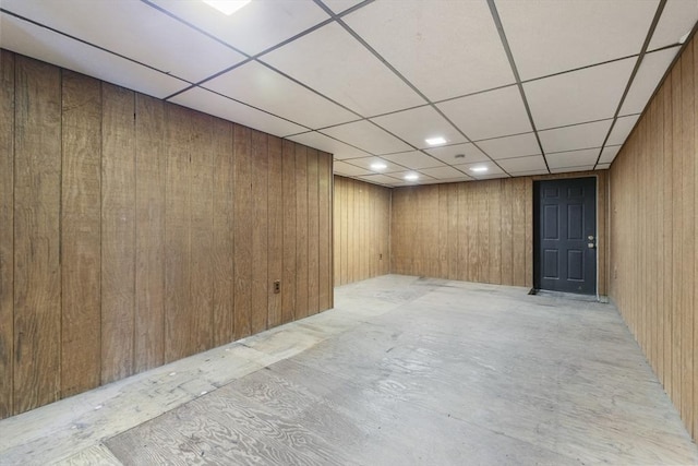 10 Hazel Plz, Uxbridge, MA 01569 - finished basement featuring wood walls and a paneled ceiling