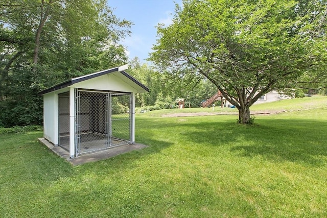 10 Hazel Plz, Uxbridge, MA 01569 - view of yard featuring an outbuilding and an exterior structure