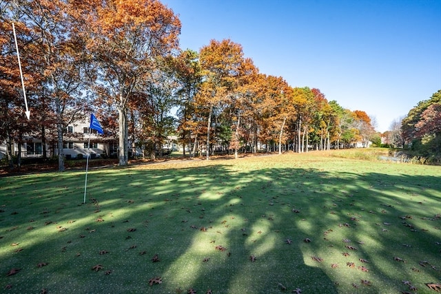 surrounding community featuring a yard