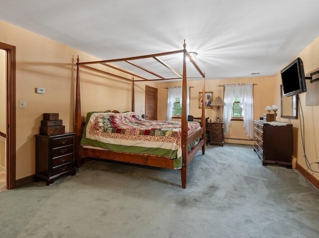 58 Fitzpatrick Rd, Grafton, MA 01519 - carpeted bedroom featuring a baseboard heating unit