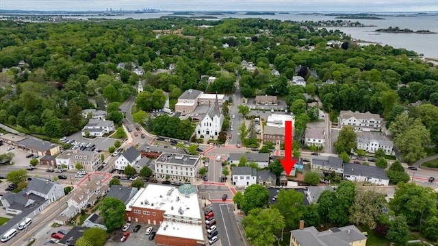 33 S S, Hingham, MA 02043 - aerial overview of property's location with a nearby body of water and nearby suburban area