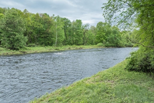 28 River St, Erving, MA 01344 - water view with a heavily wooded area