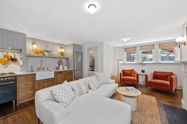 93 Pinckney Unit 1, Boston, MA 02114 - living room with dark wood finished floors