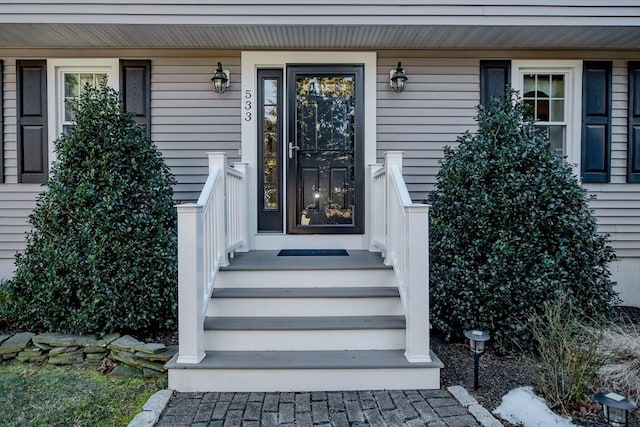 view of doorway to property