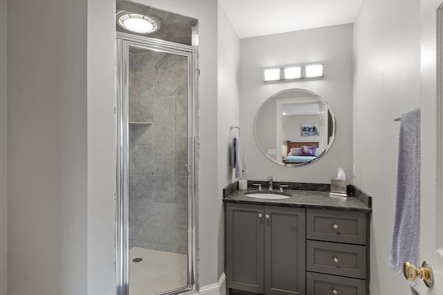 30 Preston Ct Unit 1, Swampscott, MA 01907 - bathroom featuring vanity and a shower stall