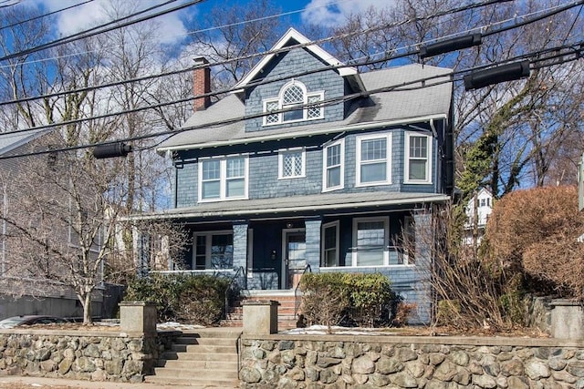 view of front of home with a porch