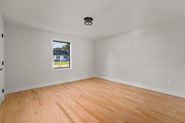 empty room featuring light wood-type flooring