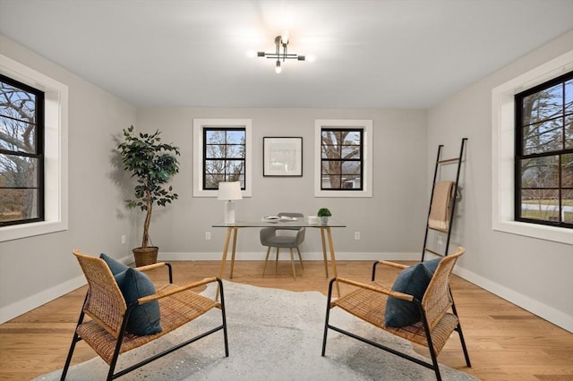 13 Alden Rd, Andover, MA 01810 - office area with baseboards and light wood-type flooring